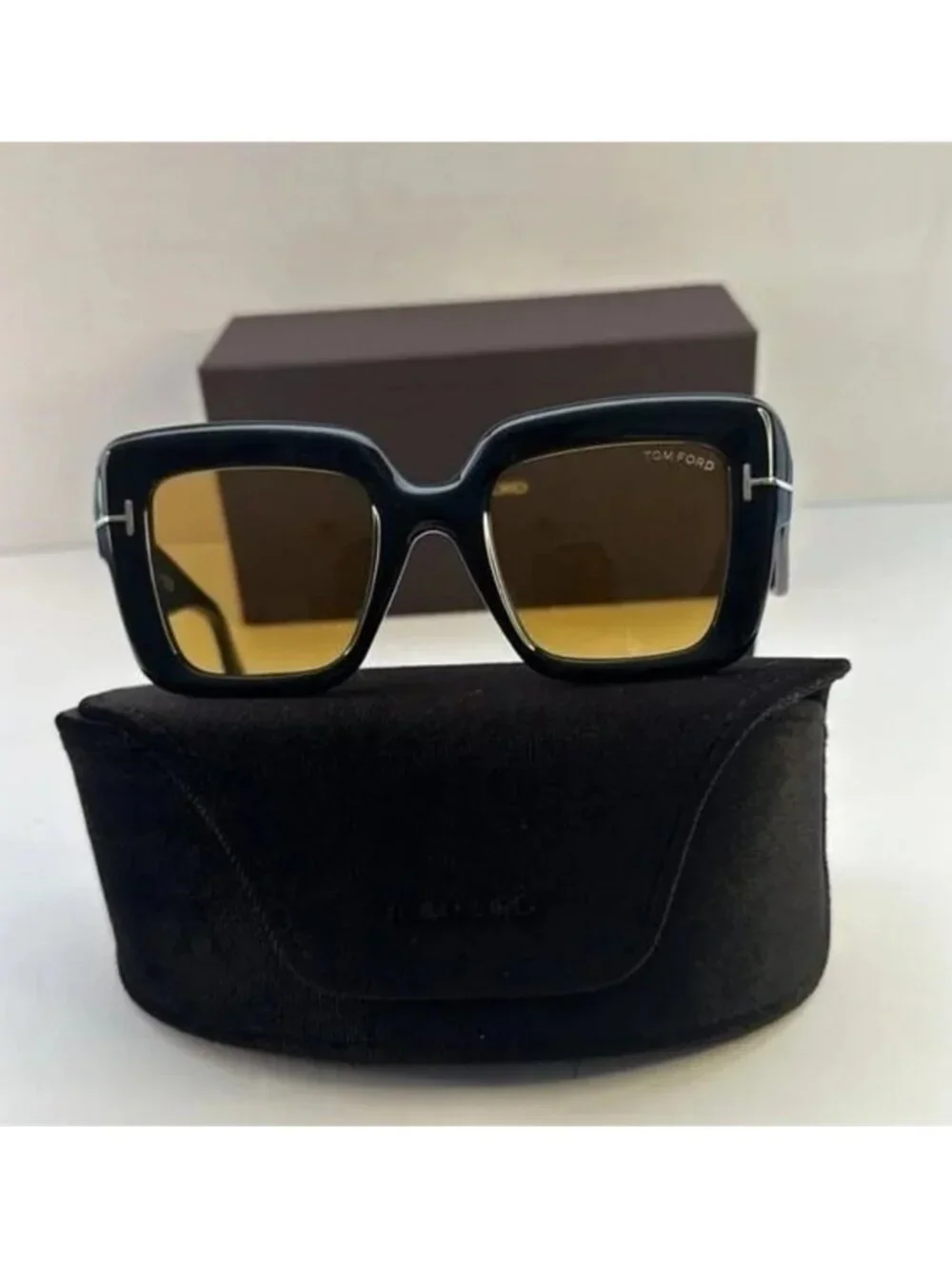 New Authentic Tom Ford Esme FT1157 01E Black Yellow TF1157 - Picture 5 of 10